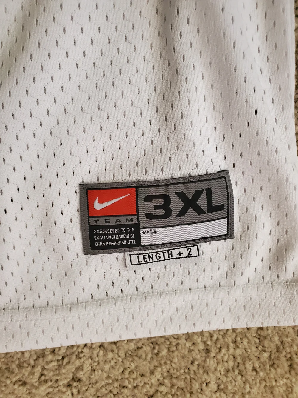 Nike White & Red Rockets #11 Basketball Jersey